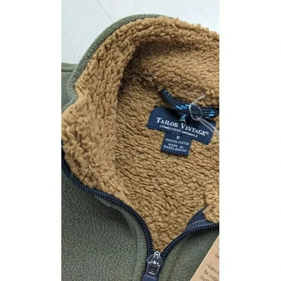 Tailor Vintage Men's Army Polar Bonded Berber Fleece Pullover Size S (MSRP $108) - Picture 4 of 4
